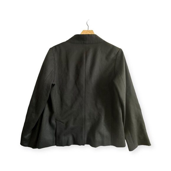 Issey Miyake FÊTE Black Wool Jacket Size 4 Japan Minimalist Collarless Blazer - Picture 2 of 16